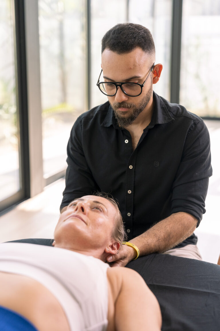 Ayman Ragab working with a client during an individualized session